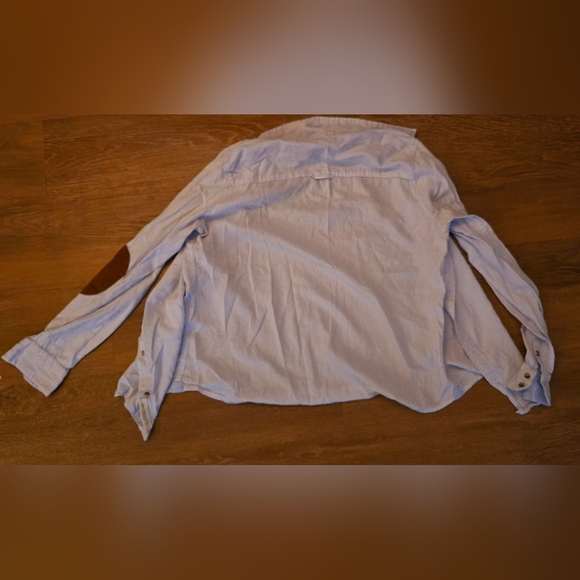 H&M long sleeve button down with corduroy elbow patches size 14 - Picture 2 of 9